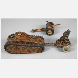 Tippco Panzer und zwei Geschütze