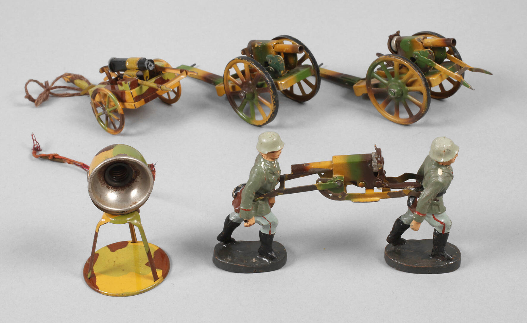 Elastolin/Lineol Konvolut SMG's und Blinkgerät