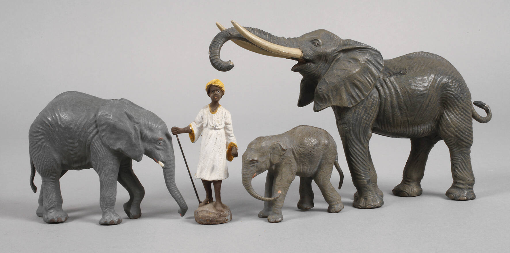 Lineol Konvolut Elefanten und Elastolin Mahout