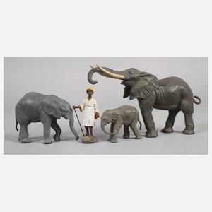 Lineol Konvolut Elefanten und Elastolin Mahout