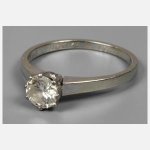 Damenring mit Brillant von 0,64 ct