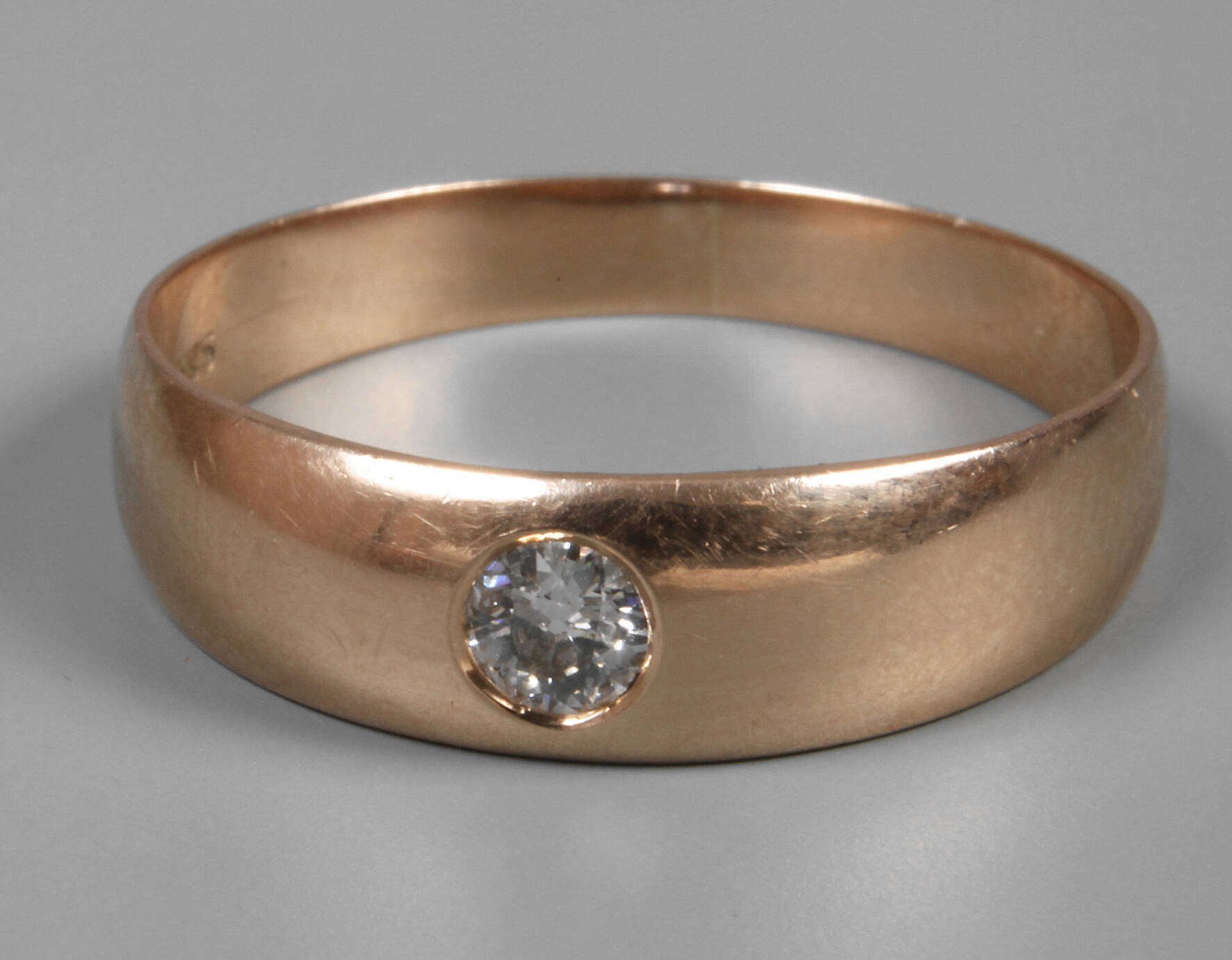 Herrenring mit Altschliffdiamant