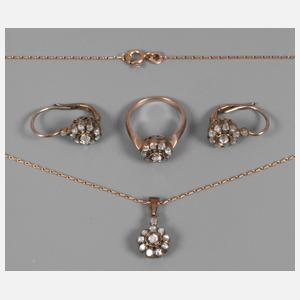 Schmuckset mit Diamanten