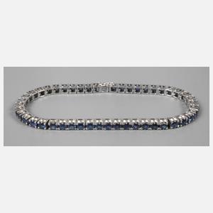 Riviere Armband mit Saphiren