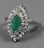 Damenring mit Smaragd und Brillanten