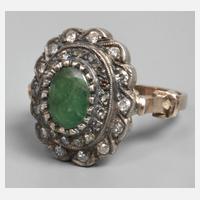 Historischer Ring mit Smaragd und Diamanten111