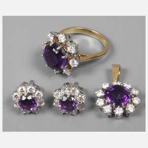 Schmuckset mit Amethyst