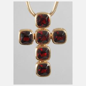 Kreuz mit Granaten an Kette