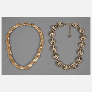 Trifari, zwei Colliers