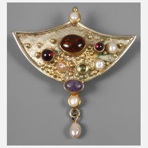 Brosche mit Steinbesatz