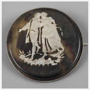 Brosche mit Silbereinlage