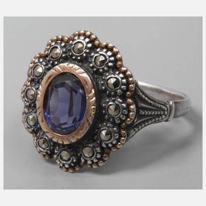 Damenring mit Amethyst und Markasiten