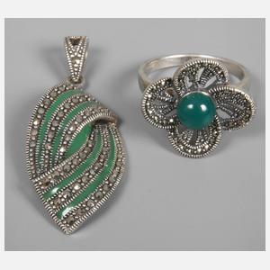 Zwei Teile Markasitschmuck