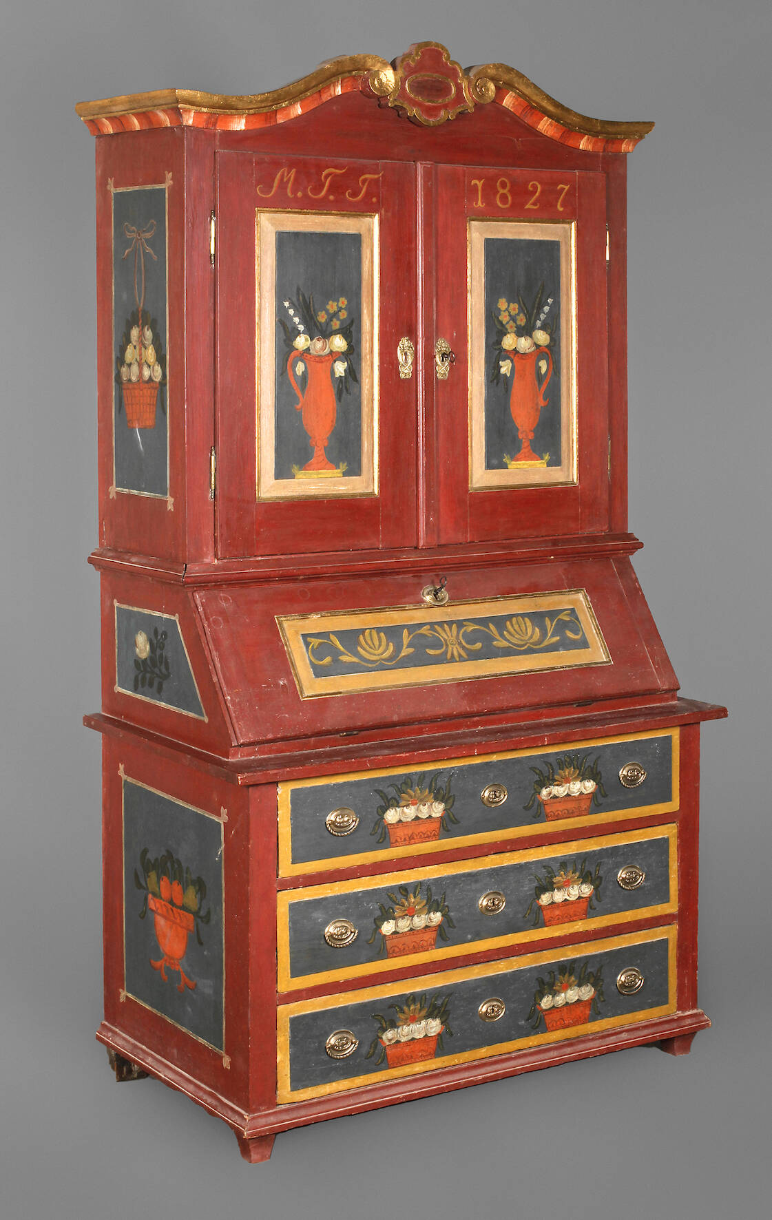 Bäuerlicher Aufsatzsekretär