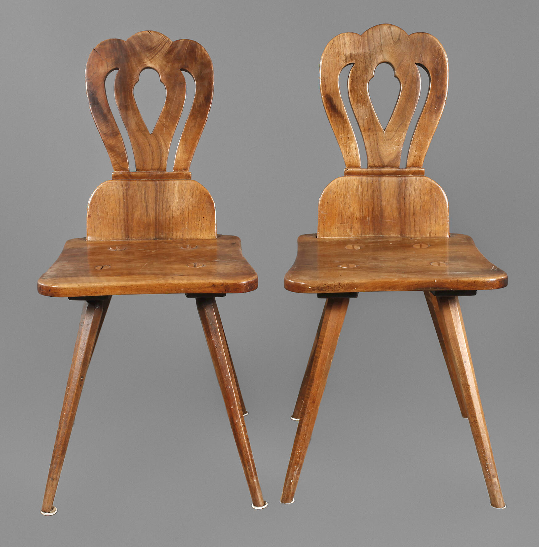 Paar Brettstühle