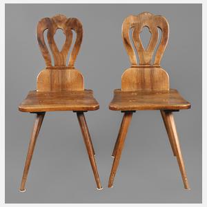 Paar Brettstühle