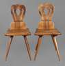 Paar Brettstühle