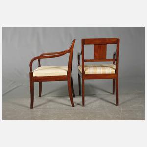 Vier Armlehnstühle Biedermeier