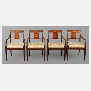 Vier Armlehnstühle Biedermeier