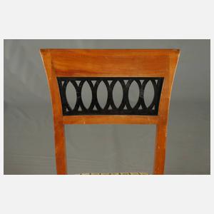 Elf Stühle im Biedermeierstil