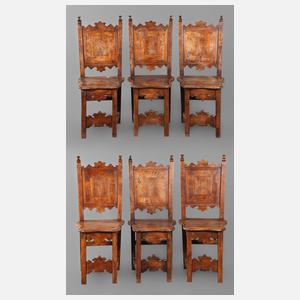 Sechs Stühle Neorenaissance