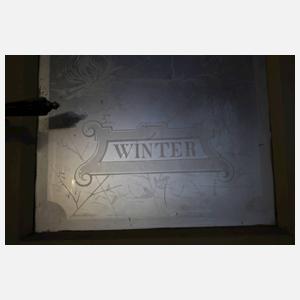 Zwei Türen mit Ätzglasscheiben