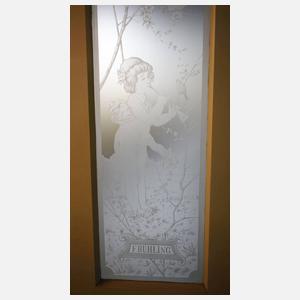 Zwei Türen mit Ätzglasscheiben