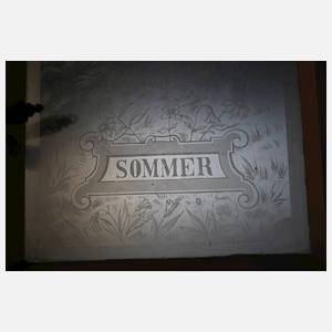 Zwei Türen mit Ätzglasscheiben