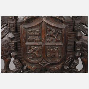Geschnitztes Wappen