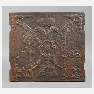 Kaminplatte Eisenguss