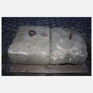Paar Steingewichte Granit