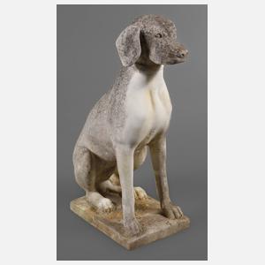 Gartenskulptur Jagdhund