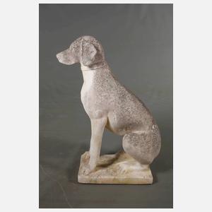 Gartenskulptur Jagdhund