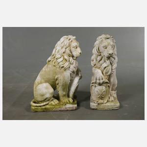 Paar Garten Löwen