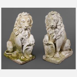 Paar Garten Löwen
