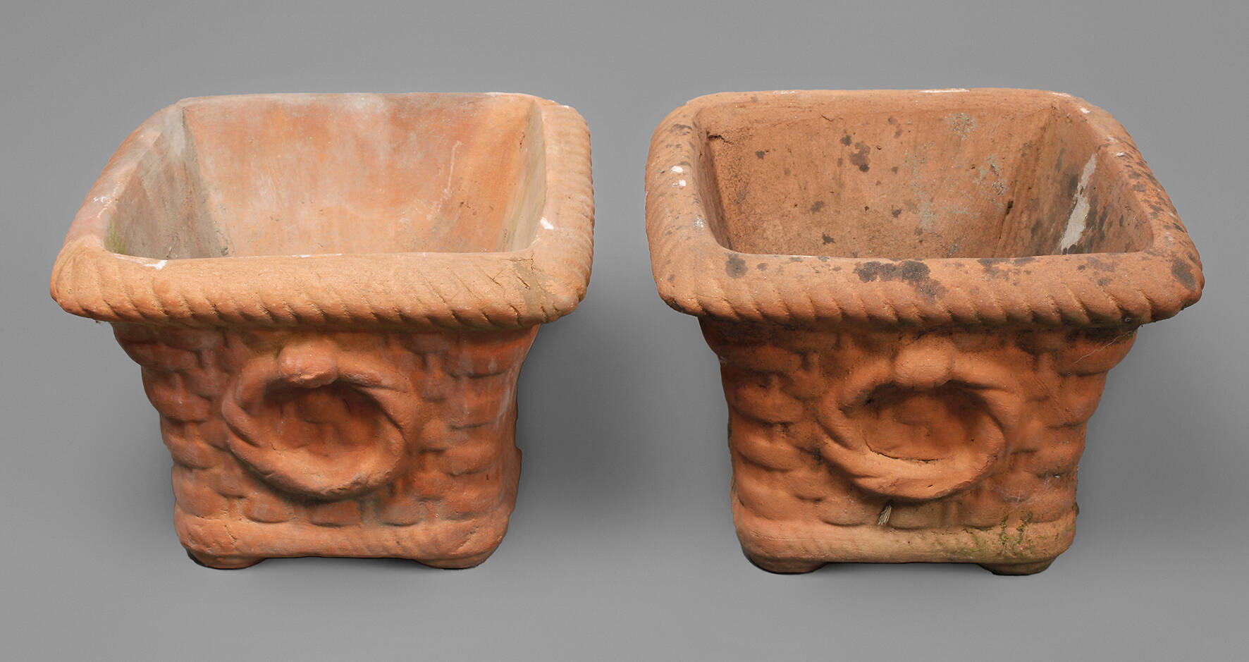 Paar Terrakottapflanzgefäße