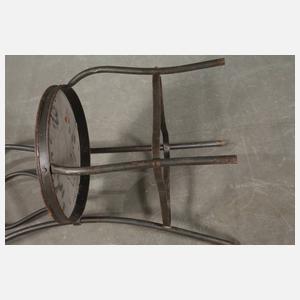 Fünf Gartenstühle Eisen