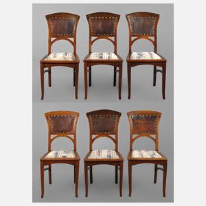 Sechs Stühle Jugendstil