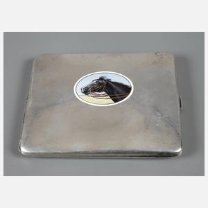 Zigarettenetui mit Pferdemotiv