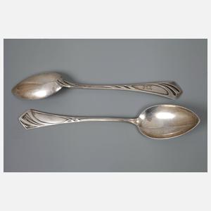 Sechs Teelöffel Silber