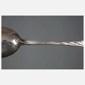 Sechs Teelöffel Silber