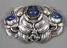 Jugendstilbrosche mit Lapislazuli