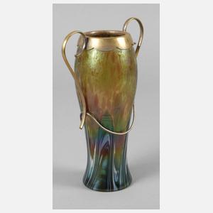 Vase mit Messingmontierung