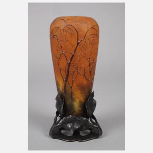 Ätzglasvase Daum Nancy