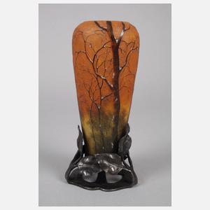 Ätzglasvase Daum Nancy