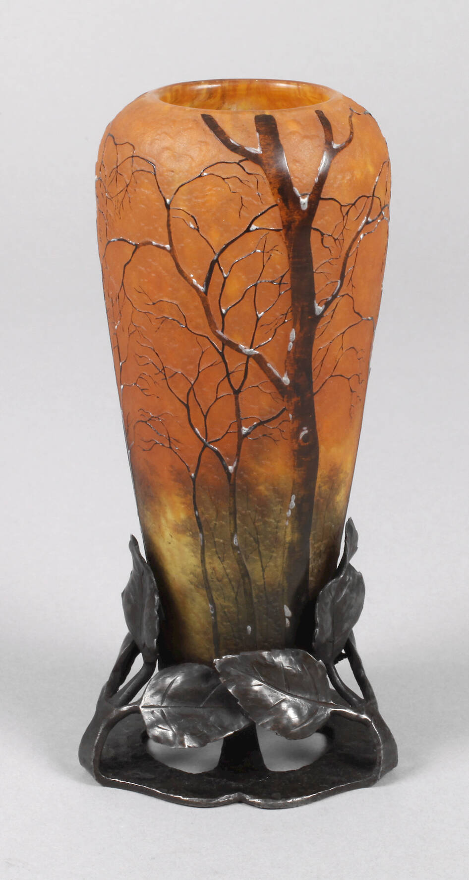 Ätzglasvase Daum Nancy