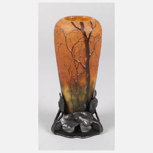 Ätzglasvase Daum Nancy