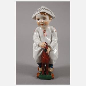 Meissen "Kind auf einem Holzpferd reitend"