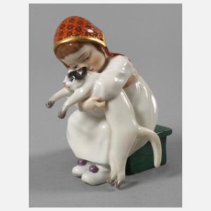 Meissen "Kind mit Katze im Arm"