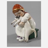 Meissen "Kind mit Katze im Arm"111